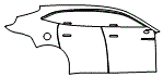 Rear Fender and Door Kit pattern for the 2023 Aston Martin DBX
