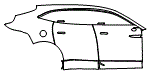 Rear Fender and Door Kit pattern for the 2023 Aston Martin DBX