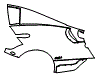 Rear Fender Kit pattern for the 2020 Pagani Huayra