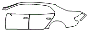 Door and Rear Fender Kit pattern for the 2014 Bentley Flying Spur