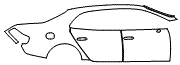 Rear Fender and Door Kit pattern for the 2014 Bentley Flying Spur