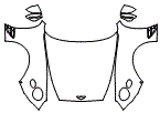 Full Hood, Fender and Mirror Kit pattern for the 2022 Bentley Continental