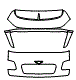Trunk Lid Kit pattern for the 2020 Bentley Bentayga