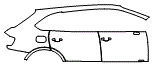 Door and Rear Fender Kit pattern for the 2020 Bentley Bentayga