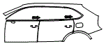 Door and Rear Fender Kit pattern for the 2022 Bentley Bentayga