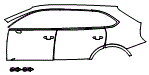 Door and Rear Fender Kit pattern for the 2022 Bentley Bentayga