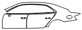 Door and Rear Fender Kit pattern for the 2027 Bentley Flying Spur