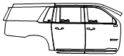 Door and Rear Fender Kit pattern for the 2026 Cadillac Escalade-V