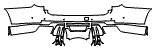 Rear Bumper Kit pattern for the 2023 Cadillac Escalade-V