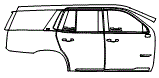 Door and Rear Fender Kit pattern for the 2026 Cadillac Escalade-V