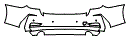 Rear Bumper Kit pattern for the 2023 BMW 3 Series