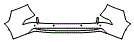 Rear Bumper Kit pattern for the 2022 Lexus GX