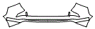 Rear Bumper Kit pattern for the 2022 Lexus GX