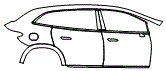 Door and Rear Fender Kit pattern for the 2027 Mercedes Benz EQS SUV