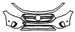 Bumper Kit pattern for the 2022 Mercedes Benz EQB SUV