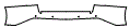 Rear Bumper Kit pattern for the 2023 Lexus IS