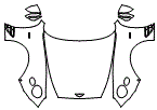 Full Hood, Fender and Mirror Kit pattern for the 2024 Bentley Continental GT