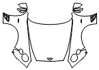 Full Hood, Fender and Mirror Kit pattern for the 2024 Bentley Continental GT