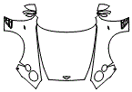 Full Hood, Fender and Mirror Kit pattern for the 2024 Bentley Continental GT