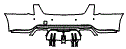 Rear Bumper Kit pattern for the 2026 Cadillac CT5