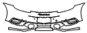 Rear Bumper Kit pattern for the 2023 Porsche 911 (992.1)
