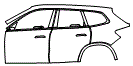 Door and Rear Fender Kit pattern for the 2027 BMW X1