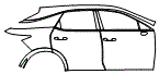 Door and Rear Fender Kit pattern for the 2026 Lexus RX