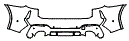 Rear Bumper Kit pattern for the 2024 BMW X3