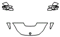 Hood, Fender and Mirror Kit pattern for the 2026 Rimac Nevera
