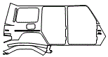 Rear Fender Kit pattern for the 2024 Mercedes Benz G-Class SUV
