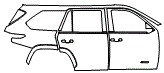 Door and Rear Fender Kit pattern for the 2026 Toyota Sequoia