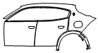 Door and Rear Fender Kit pattern for the 2027 Maserati Grecale