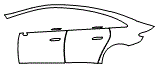 Door and Rear Fender Kit pattern for the 2026 Mercedes Benz EQE Sedan