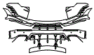 Rear Bumper Kit pattern for the 2023 Lamborghini Urus