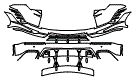 Rear Bumper Kit pattern for the 2023 Lamborghini Urus