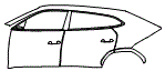 Door and Rear Fender Kit pattern for the 2023 Lamborghini Urus