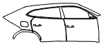 Door and Rear Fender Kit pattern for the 2023 Lamborghini Urus