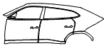 Door and Rear Fender Kit pattern for the 2023 Lamborghini Urus