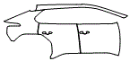 Door and Rear Fender Kit pattern for the 2023 Subaru Solterra (Canada)
