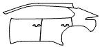 Door and Rear Fender Kit pattern for the 2023 Subaru Solterra (Canada)