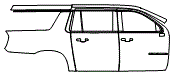 Door and Rear Fender Kit pattern for the 2026 Chevrolet Suburban