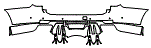 Rear Bumper Kit pattern for the 2023 Cadillac Escalade-V