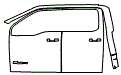 Door and A-Pillar Kit pattern for the 2026 Ford F-250