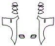 Full Fender and Mirror Kit pattern for the 2018 Ford Mustang