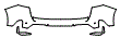 Rear Bumper Kit pattern for the 2023 BMW X1