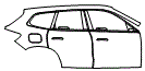 Door and Rear Fender Kit pattern for the 2023 BMW X1