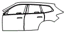 Door and Rear Fender Kit pattern for the 2023 BMW X1