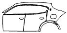 Door and Rear Fender Kit pattern for the 2027 Maserati Grecale