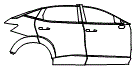 Door and Rear Fender Kit pattern for the 2025 Nissan Ariya