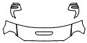 Hood, Fender and Mirror Kit pattern for the 2026 RAM 2500